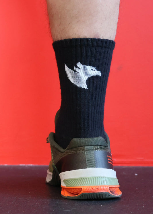 Chaussettes sport PYROS Phoenix Barbell noires maintien et confort entraînement